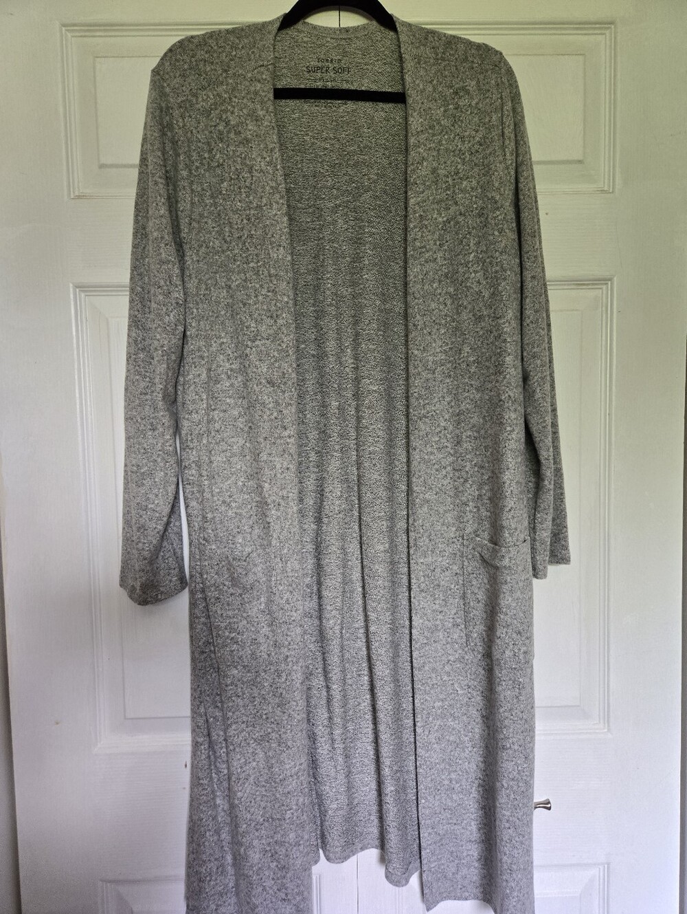 Torrid Super Soft Plush Grey Duster Cardigan Size 1X NWT Cozy Open Front - Picture 3 of 10